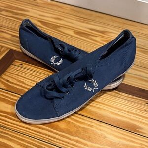 Fred Perry Navy Canvas Sneakers